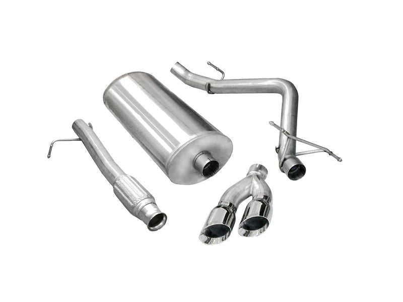 3.0 Inch Cat-Back Touring Single Side Exit Exhaust 4.0 Inch Polished Tips 09-13 Silverado Sierra 150