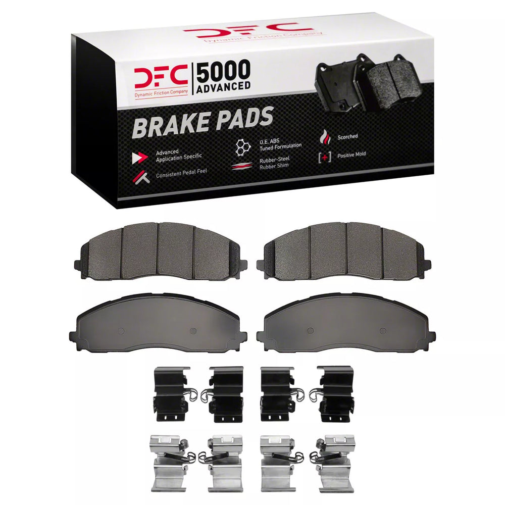 DFC 23-25 Ford F-350 Super Duty 2WD Front 5000 Advanced Semi Metallic Brake Pads and Hardware Kit