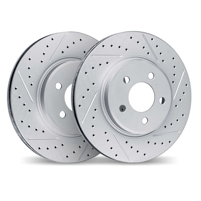 DFC 90-99 Jeep Comanche Front Drilled & Slotted Geoperformance Rotors