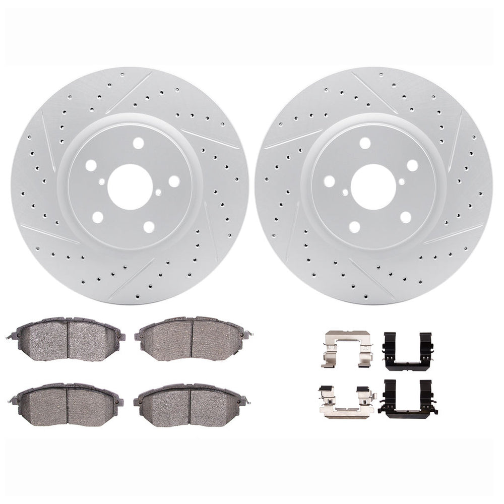 DFC 06-21 Subaru B9 Tribeca Front Drill/Slot Geoperf Rotors 5000 Advanced Brake Pads w/Hardware