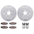 DFC 08-15 Subaru WRX Rear Drilled & Slotted Geoperformance Rotors 5000 Advanced Pads w/Hardware