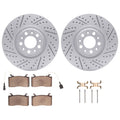 DFC 17-25 Alfa Romeo Stelvio Front Drill/Slot Geoperf Rotors 5000 Advanced Brake Pads w/Hardware
