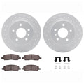 DFC 06-11 Buick Lucerne Rear Drilled & Slotted Geoperformance Rotors 5000 Advanced Pads w/Hardware