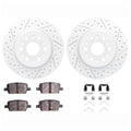 DFC 17-20 Buick Enclave Rear Drilled & Slotted Geoperformance Rotors 5000 Advanced Pads w/Hardware