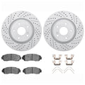 DFC 19-25 Acura RDX Front Drilled & Slotted Geoperformance Rotors 5000 Advanced Pads w/Hardware