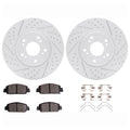 DFC 13-25 Honda Accord Front Drilled & Slotted Geoperformance Rotors 5000 Advanced Pads w/Hardware