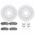 DFC 15-25 Honda Passport Front Drilled & Slotted Geoperformance Rotors 5000 Advanced Pads w/Hardware