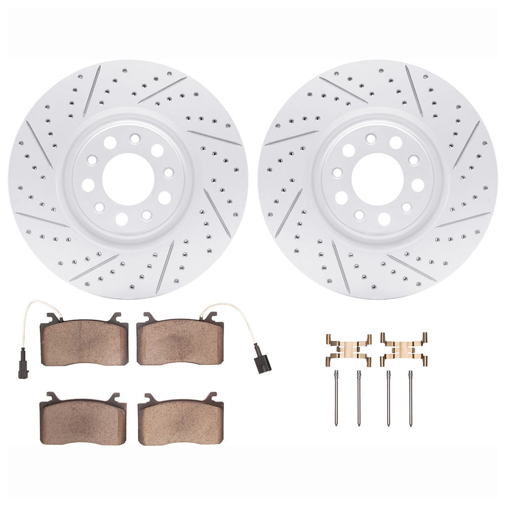 DFC 17-25 Alfa Romeo Giulia Front Drill/Slot Geoperformance Rotors Euro 5000 Ceramic Pads w/Hardware