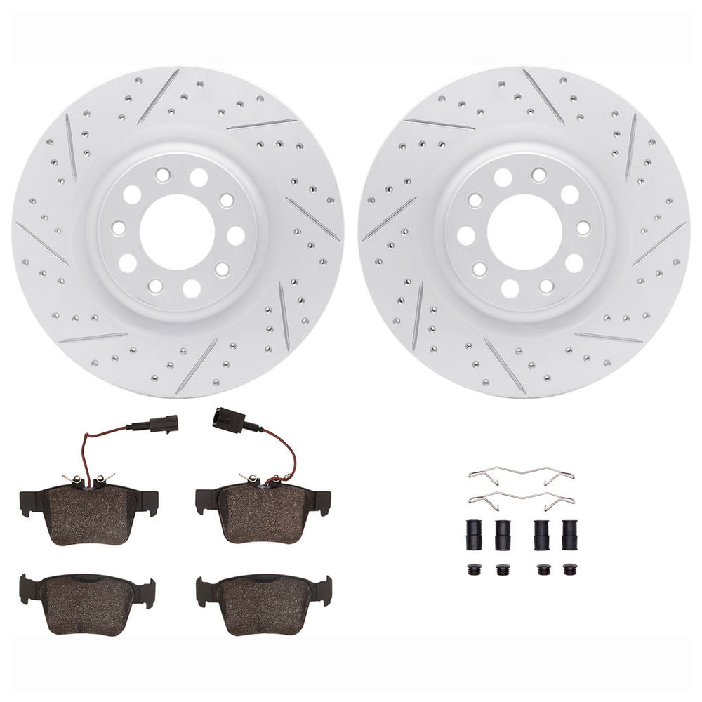 DFC 17-25 Alfa Romeo Stelvio Rear Drill/Slot Geoperformance Rotors Euro 5000 Ceramic Pads w/Hardware
