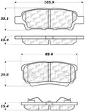 Centric C-TEK 07-12 Dodge Caliber Ceramic Rear Brake Pads w/Shims