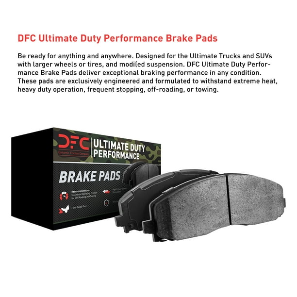 DFC 03-05 Ford Explorer Sport Front & Rear Geospec Rotors Ultimate Duty Perf Brake Pads w/Hardware
