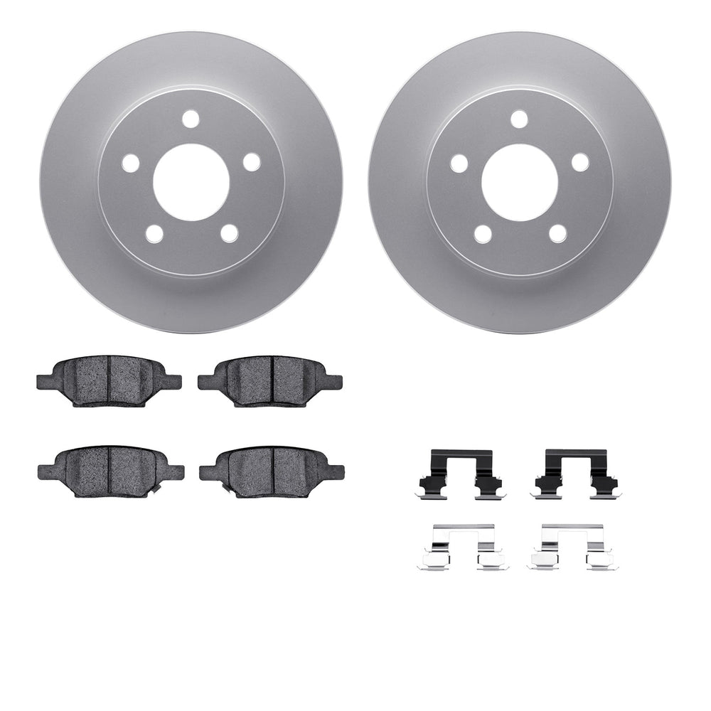 DFC 04-12 Chevrolet Malibu Rear Geospec Rotors with 5000 Advanced Brake Pads w/Hardware
