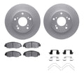 DFC 12-15 Honda Civic Front Geospec Rotors with 5000 Advanced Brake Pads w/Hardware