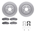 DFC 16-25 Acura MDX Front Geospec Rotors with 5000 Advanced Brake Pads w/Hardware