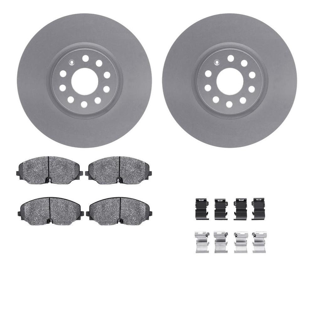 DFC 18-25 Volkswagen Atlas Cross Sport/Teramont/Atlas Front Geospec Rotors 5000 Adv Pads w/Hardware
