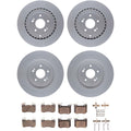 DFC 19-22 Genesis G70 Front & Rear Geospec Rotors with 5000 Advanced Brake Pads w/Hardware