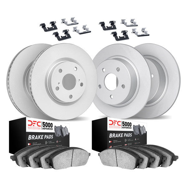 DFC 12-16 Chrysler Town & Country (Van) Front & Rear Geospec Rotors 5000 Adv Brake Pads w/Hardware