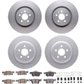 DFC 15-20 Ford Edge Front & Rear Geospec Rotors with 5000 Advanced Brake Pads w/Hardware