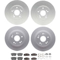 DFC 14-17 Honda Accord Front & Rear Geospec Rotors with 5000 Advanced Brake Pads w/Hardware