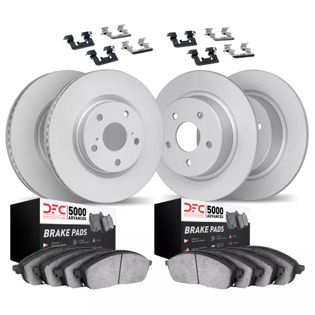 DFC 05-14 Volkswagen Bora/Jetta/Golf Front & Rear Geospec Rotors with 5000 Advanced Pads w/Hardware
