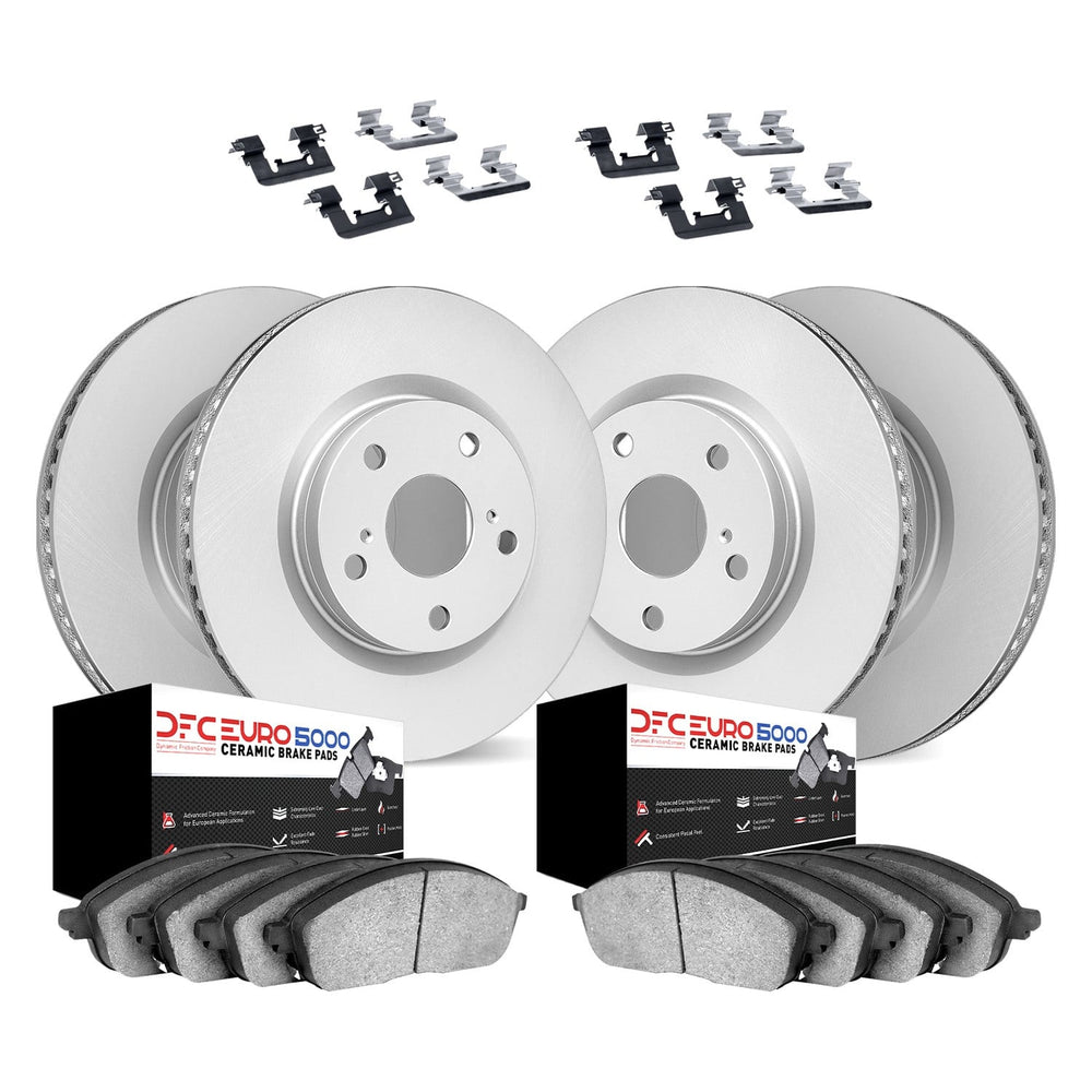 DFC 17-25 Alfa Romeo Stelvio Front & Rear Geospec Rotors with Euro 5000 Ceramic Pads w/Hardware