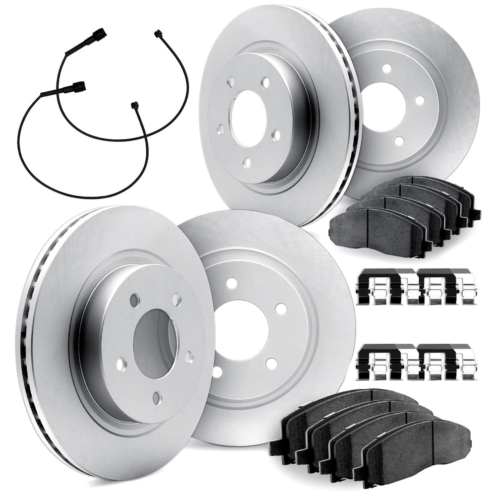 DFC 07-13 BMW 328i Front & Rear Geospec Rotors with Euro 5000 Ceramic Brake Pads w/Sensor/Hardware