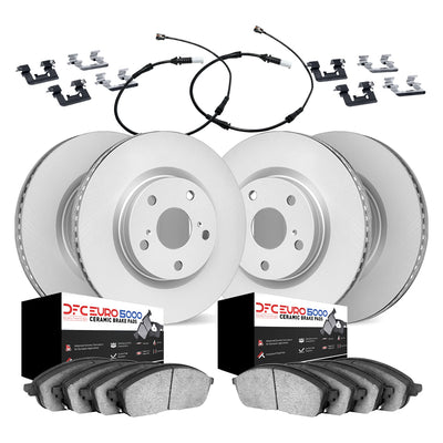 DFC 12-17 Audi S5 Front & Rear Geospec Rotors with Euro 5000 Ceramic Brake Pads w/Sensor/Hardware