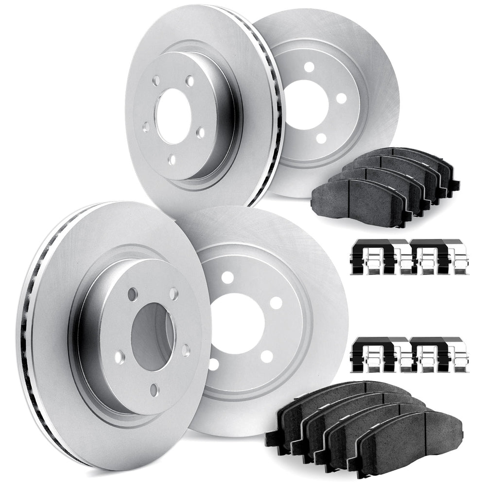 DFC 14-17 Audi SQ5 Front & Rear Geospec Rotors with Euro 5000 Ceramic Brake Pads w/Sensor/Hardware