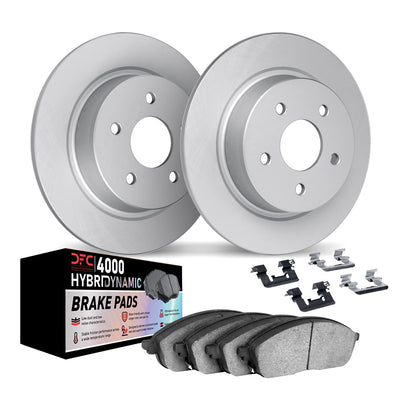 DFC 10-10 Hyundai Elantra Rear Geospec Rotors w/4000 HybriDynamic Brake Pads w/Hardware