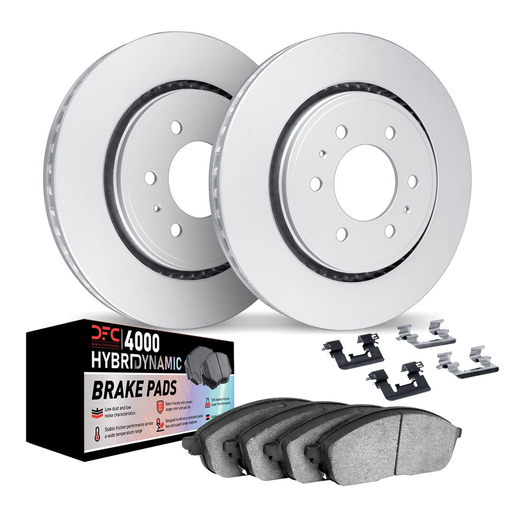 DFC 14-17 Nissan Leaf Front Geospec Rotors w/4000 HybriDynamic Brake Pads w/Hardware