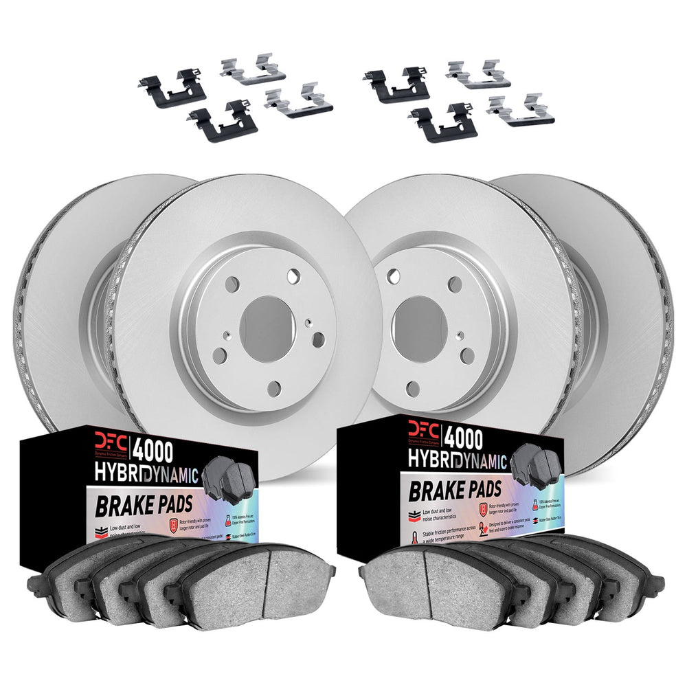 DFC 09-09 Hyundai Genesis Front & Rear Geospec Rotors w/4000 HybriDynamic Brake Pads w/Hardware