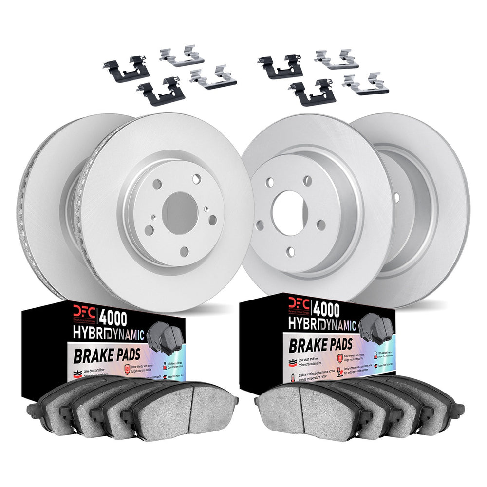 DFC 17-25 Honda CR-V Front & Rear Geospec Rotors w/4000 HybriDynamic Brake Pads w/Hardware