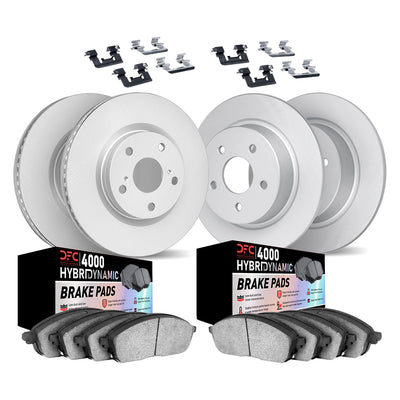 DFC 00-05 Toyota Celica Front & Rear Geospec Rotors w/4000 HybriDynamic Brake Pads w/Hardware