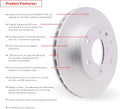 DFC 05-10 Scion tC Front & Rear Geospec Rotors w/4000 HybriDynamic Brake Pads w/Hardware