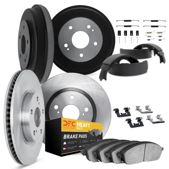 DFC 88-91 Chevrolet C1500 Front & Rear Rotors with Heavy Duty Brake Pads w/Drums/Shoes/Hardware