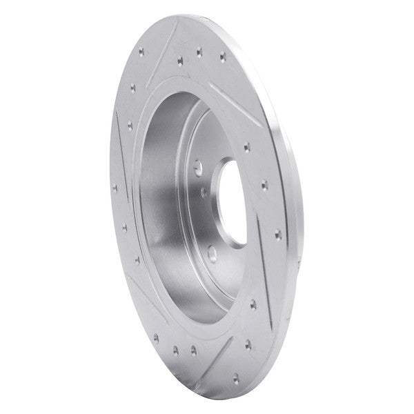 DFC 07-14 Suzuki SX4 Crossover Rear Right Drilled & Slotted Silver Brake Rotor