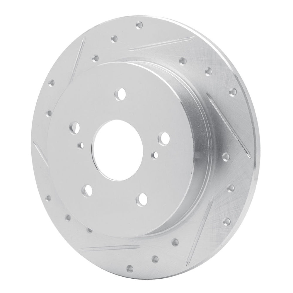 DFC 10-13 Suzuki Kizashi Rear Left Drilled & Slotted Silver Brake Rotor