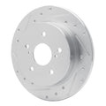DFC 10-13 Suzuki Kizashi Rear Left Drilled & Slotted Silver Brake Rotor