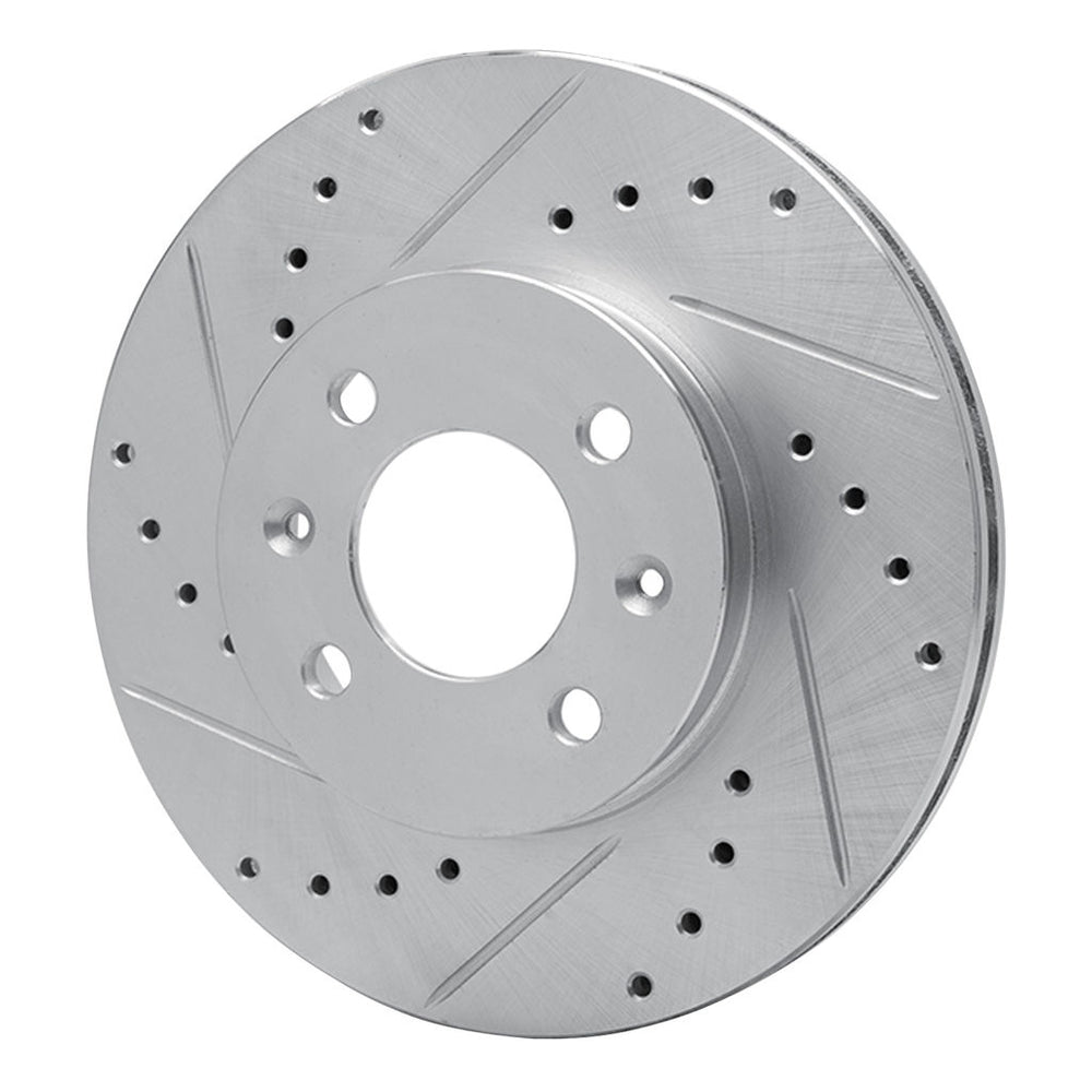 DFC 06-12 Dodge Attitude (Mexico) Front Left Drilled & Slotted Silver Brake Rotor