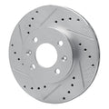 DFC 06-12 Dodge Attitude (Mexico) Front Left Drilled & Slotted Silver Brake Rotor