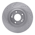 DFC 11-25 Hyundai Veloster Rear Left Drilled & Slotted Silver Brake Rotor