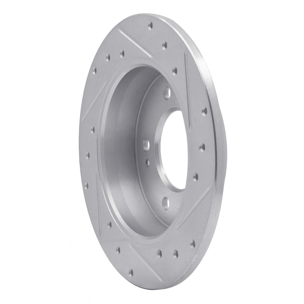DFC 11-25 Hyundai Veloster Rear Left Drilled & Slotted Silver Brake Rotor