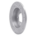 DFC 11-25 Hyundai Veloster Rear Left Drilled & Slotted Silver Brake Rotor