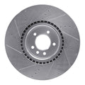 DFC 18-25 Land Rover Discovery Front Left Drilled & Slotted Silver Brake Rotor