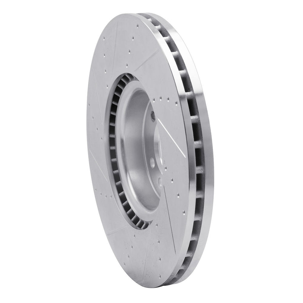 DFC 18-25 Land Rover Discovery Front Left Drilled & Slotted Silver Brake Rotor