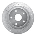DFC 92-97 Subaru SVX Rear Left Drilled & Slotted Silver Brake Rotor