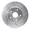 DFC 15-19 Subaru Legacy Front Right Drilled & Slotted Silver Brake Rotor