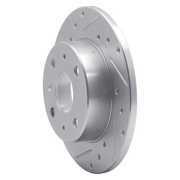 DFC 88-92 Daihatsu Charade Front Right Drilled & Slotted Silver Brake Rotor