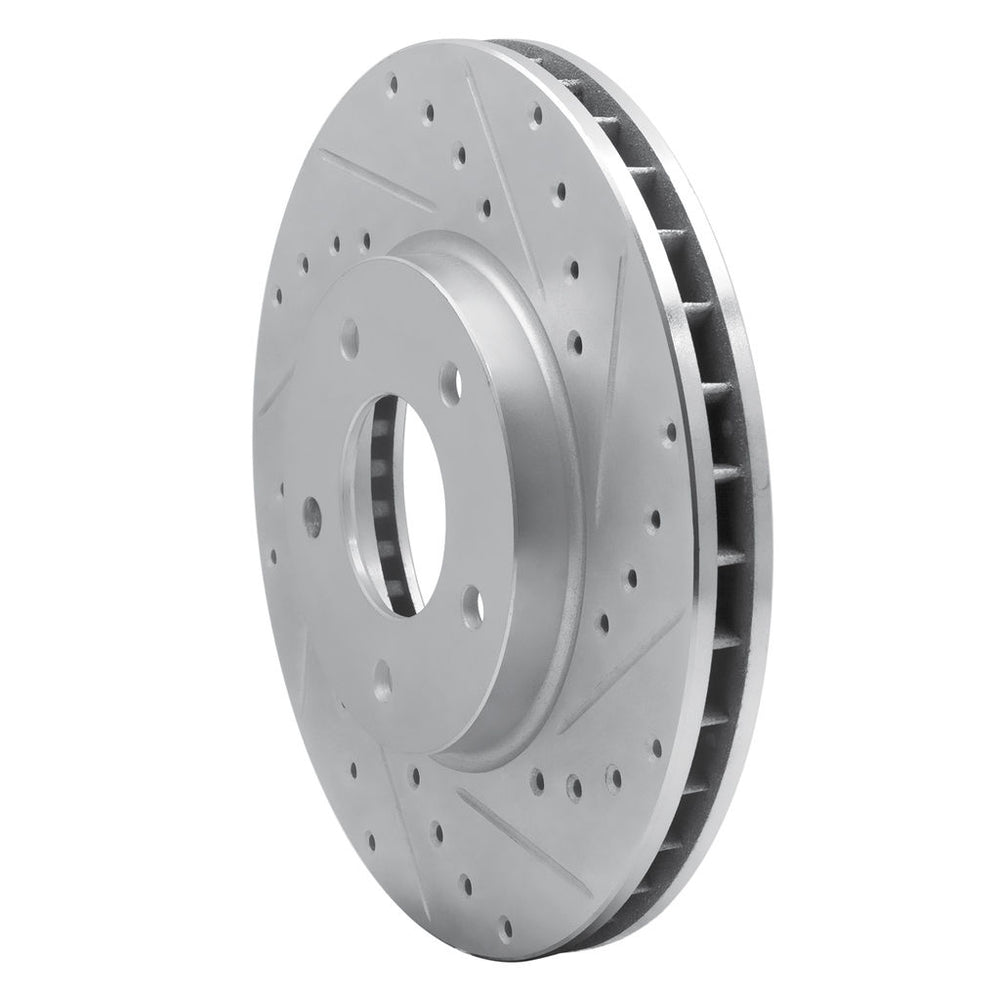DFC 97-03 Jaguar Vanden Plas Front Right Drilled & Slotted Silver Brake Rotor