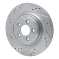 DFC 06-15 Jaguar XJR Rear Left Drilled & Slotted Silver Brake Rotor
